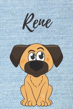 personalisiertes Notizbuch Hunde  / Malbuch / Kritzelbuch / Tagebuch / Notizheft / Journal / DIN A5 / Geschenke Rene: individuelles personalisiertes ... Geschenk für Männer. (German Edition)