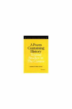 Hardcover Poem Containing History: Textual Studies in The Cantos (Editorial Theory And Literary Criticism) Book