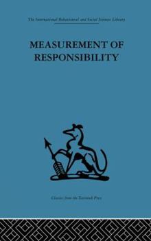 Paperback Measurement of Responsibility: A study of work, payment, and individual capacity Book