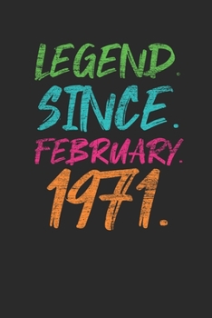 Legend Since February 1971: Birthday Gift Idea for Women And Men - Graph Ruled Notebook / Journal (6" X 9" - 5 X 5 Graph Ruled)