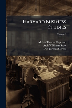 Paperback Harvard Business Studies, Volume 3 Book