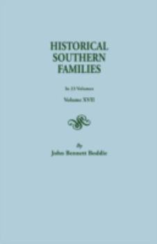 Paperback Historical Southern Families. in 23 Volumes. Volumes XVII Book