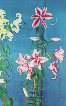 Notebook: Small journal with a pretty Lily flower design.  Notebook, journal or diary.  Lined interior.