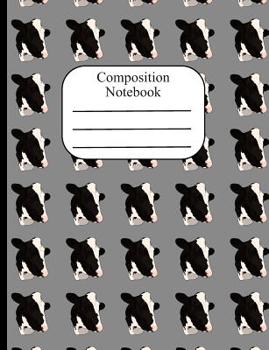 Composition Notebook: Cow Head Polka dot Wide Ruled Composition Book - 120 Pages - 60 Sheets