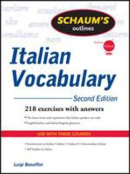 Paperback Schaum's Outline of Italian Vocabulary Book