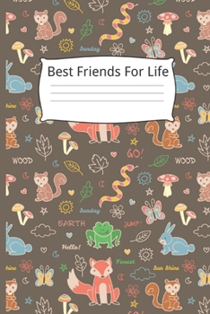 Best Friends For Life: Squirrel Gifts for Woman Blank Lined Notebook Journal & Planner | 6 x 9 inches, College Ruled Lined,110 Pages