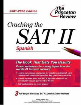 Paperback Cracking the SAT II: Spanish, 2001-2002 Edition Book
