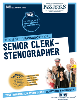 Paperback Senior Clerk-Stenographer (C-2633): Passbooks Study Guide Volume 2633 Book