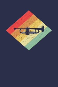 Trumpeter Notebook: Retro Vintage 80s Trumpet 6 x 9 Dotted Dot Grid Journal Gift for Trumpeters And Trumpet Players (108 Pages)