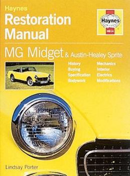 Hardcover MG Midget, Austin Healey and Sprite Restoration Manual Book