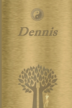Dennis: Personalized Name Journal/Notebook for Men - Masculine Metal-look Cover with Lined Writing Pages