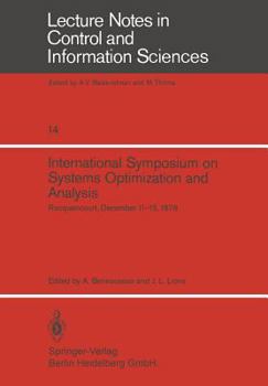 Paperback International Symposium on Systems Optimization and Analysis: Rocquencourt, December 11-13, 1978 [French] Book
