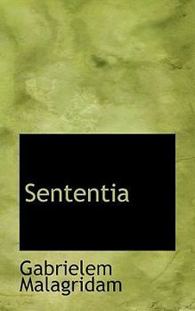 Paperback Sententia Book