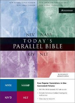 Bonded Leather Today's Parallel Bible-KJV/NIV/NASB/NLT Book