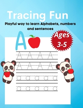 Paperback Tracing Fun: Playful way to learn Alphabets, numbers and sentences Ages 3-5 Book