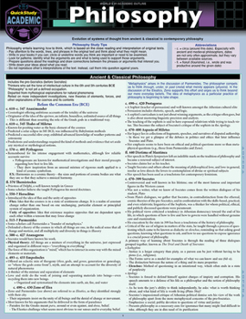 Misc. Philosophy: A Quickstudy Laminated Reference Guide Book