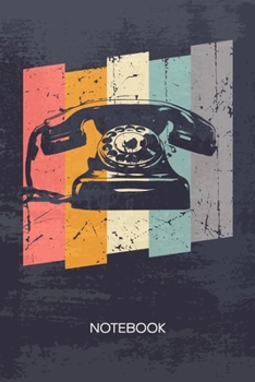 Bullet Dotted Journal: 80s Party Notebook Dotted Grid a5 6x9 120 Pages - Retro phone Planner Vintage phone Diary 80s style - Vintage Lover 90s Kids Gift Idea for Men and Women