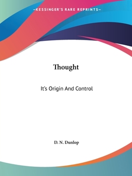 Paperback Thought: It's Origin And Control Book