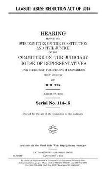 Paperback Lawsuit Abuse Reduction Act of 2015 Book