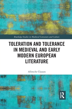 Paperback Toleration and Tolerance in Medieval European Literature Book