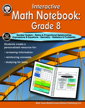 Paperback Interactive Math Notebook Resource Book, Grade 8 Book