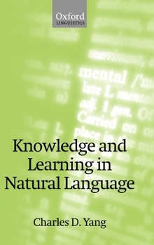 Hardcover Knowledge and Learning in Natural Language Book