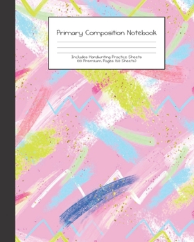 Primary Composition Notebook: Summer Pool Party Girls |Grades K-2 | Handwriting Practice Paper|Primary Ruled With Dotted Midline | 100 Pgs 50 Sheets | ... Girls | Elementary | Teacher | School | Gift