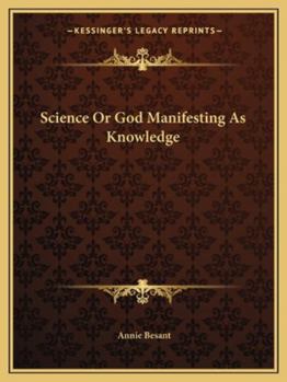 Paperback Science Or God Manifesting As Knowledge Book