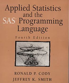 Paperback Applied Statistics and the SAS Programming Language Book