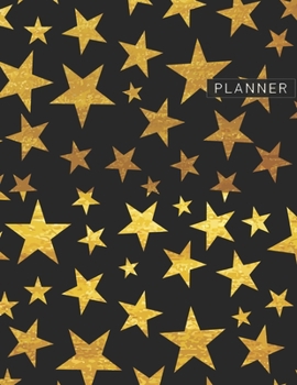 Paperback Planner: Gold Stars 2 Year Monthly Planner with Note Pages (24 Months) - Jan 2020 - Dec 2021 - Month Planning - Appointment Cal Book