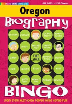 Hardcover Oregon Biography Bingo Book
