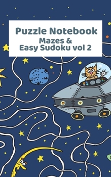 Paperback Puzzle Notebook Mazes & Easy Sudoku: vol 2 Book