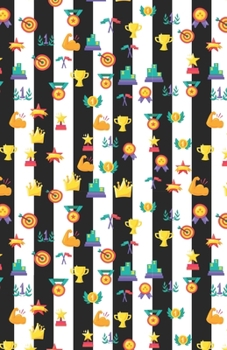 Lined Notebook A5 Size 110 Pages: Funny Ruled Journal. Cute Sport Player Coach Winner Award Trophy Ornament 050 Unique Student Teacher Blank ... Planner Great For Home School Office Writing