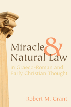 Paperback Miracle and Natural Law in Graeco-Roman and Early Christian Thought Book