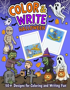 Paperback Color & Write: Halloween Book