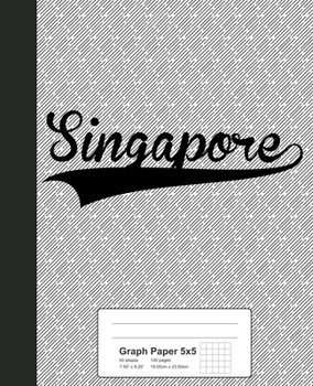 Paperback Graph Paper 5x5: SINGAPORE Notebook Book