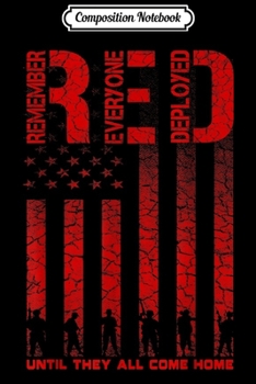 Paperback Composition Notebook: Red Friday Military Veteran Journal/Notebook Blank Lined Ruled 6x9 100 Pages Book