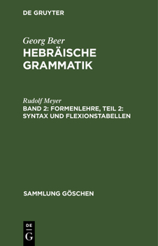 Hardcover Formenlehre, Teil 2: Syntax und Flexionstabellen [German] Book