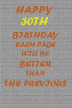 Happy 30th Birthday: Each page will be better than the previous one !!!