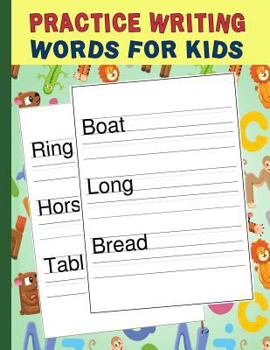 Paperback Practice Writing Words for Kids: Words Writing Exercise Workbook - Green Book