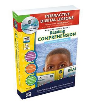 CD-ROM Reading Comprehension Interactive Digital Lessons, Grades 3-8: 80 Interactive Screen Pages Book