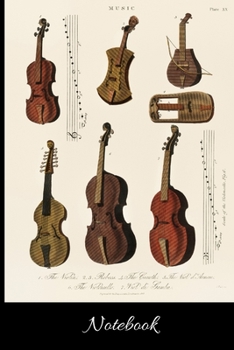 Paperback Notebook: Gift for Viola player, Viola Teacher, Vintage Viola, Antique (6" x 9" Lined Notebook, 110 Pages) Book