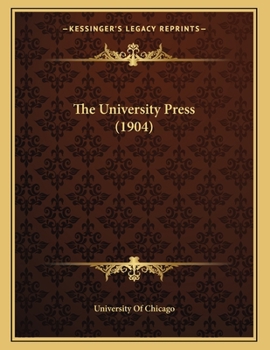 Paperback The University Press (1904) Book