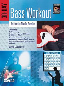 Paperback 30-Day Bass Workout: An Exercise Plan for Bassists Book