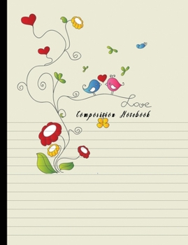 Paperback Composition Notebook: Dual Design Half Wide Ruled and Half Blank on the same page for Creative Sketchbook Drawing or Doodling & Writing Jour Book