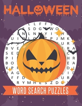 Paperback Halloween Word Search Puzzles: Large Print Activity Themed Book for Adults & Teens - Original Spooky Puzzle Book