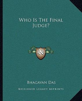 Paperback Who Is The Final Judge? Book