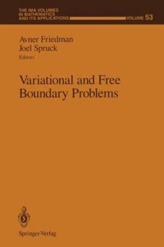 Paperback Variational and Free Boundary Problems Book