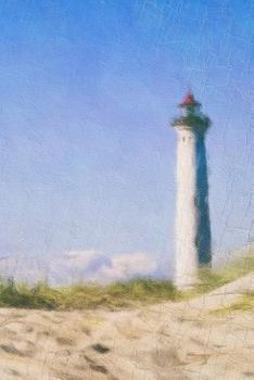 Paperback Lighthouse by the Sea - Blank Notebook: 101 Pages, 6 x 9 Journal, Soft Cover Book