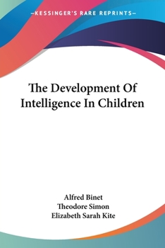 Paperback The Development Of Intelligence In Children Book
